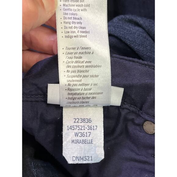 Paige Manhattan Bootcut Jeans Mirabelle Wash Dark Denim Women’s 31 Made USA - Picture 9 of 9